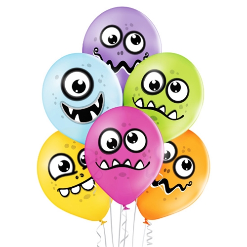 Ballonnen Funny Monsters | 50 stuks