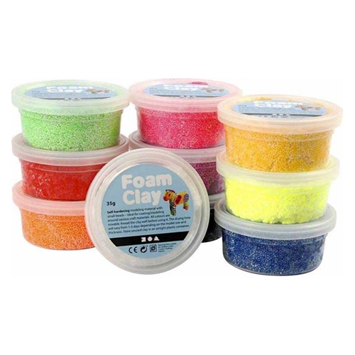 Foamklei - set van 10 kleuren
