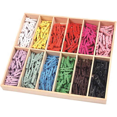 Houten mini-wasknijpers megaset