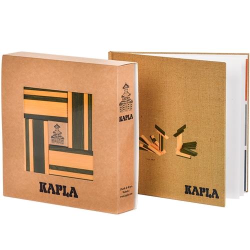 KAPLA | Boek met 40 kleurenplankjes | groen en geel