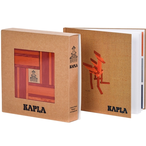KAPLA | Boek met 40 kleurenplankjes | oranje en rood