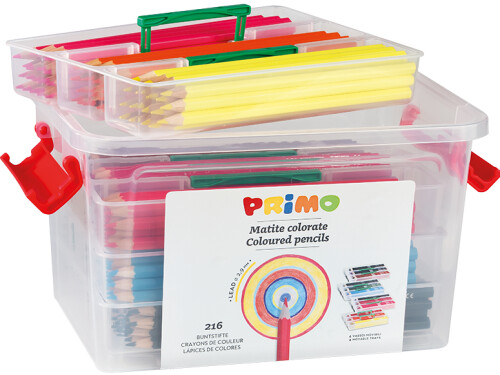 Kleurpotloden dunne punt - 216 stuks