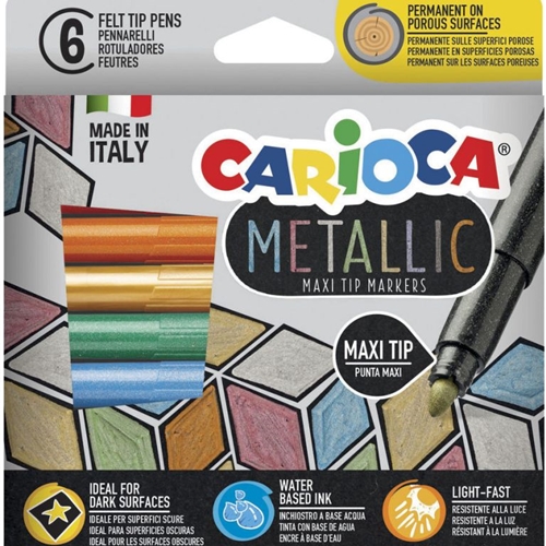 Kleurstiften dikke punt - Metallic - Carioca