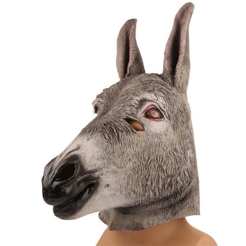 Latex dierenmasker ezel