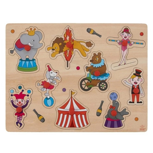 Noppenpuzzel Circus | 9 stuks