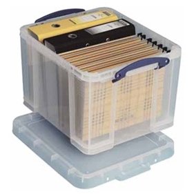 Opbergbox met deksel - Really Useful Box - Transparant - 35L