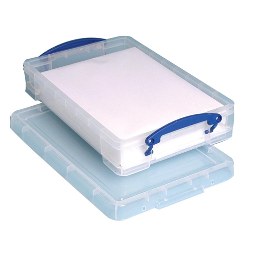 Opbergbox met deksel - Really Useful Box - Transparant - 4L
