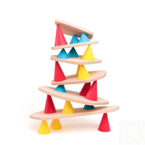 Oppi Piks bouwset kleurrijke kegels | small set | 24 stuks