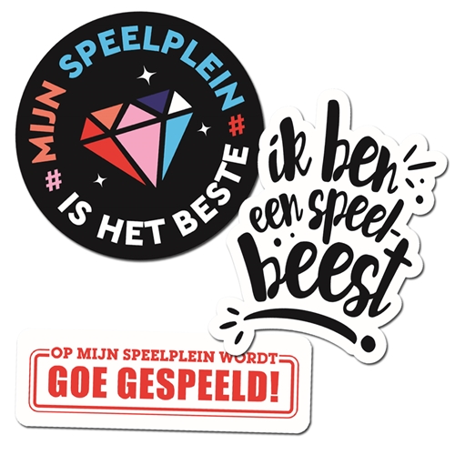 Strijkbadges speelplein | Set van 3 stuks