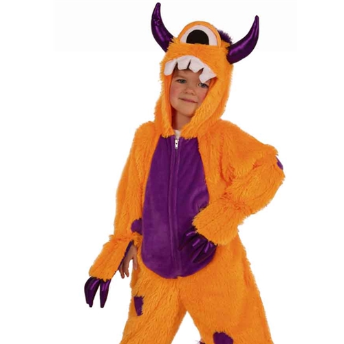 Verkleeddiertje Oranje Monster | onesie voor kinderen